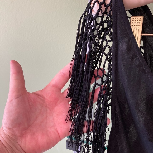 Vintage 100% Silk  LOLITA LEMPICKA Couture Fringed Maxi Purchased in France - Picture 8 of 11